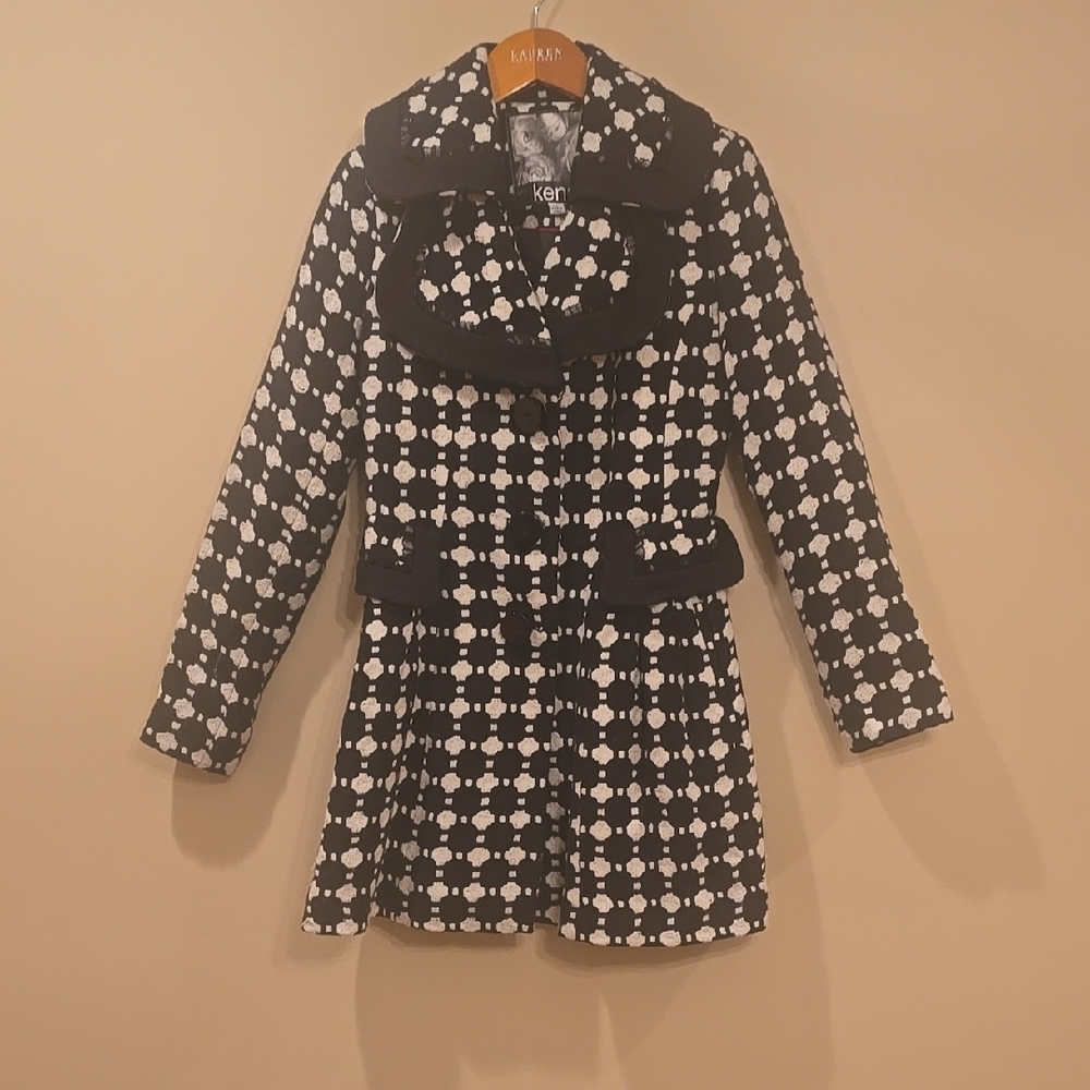 Kensie Black and White Women's Coat